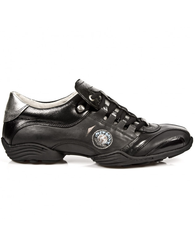 Black leather shoes for men