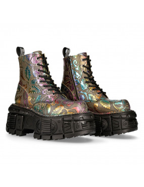 NEWROCK ALL COLORS GIRL'S MILITARY STYLE DESIGN BOOTS