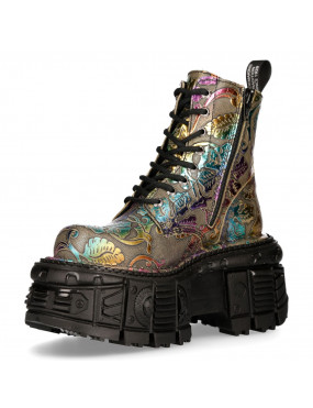 NEWROCK ALL COLORS GIRL'S MILITARY STYLE DESIGN BOOTS