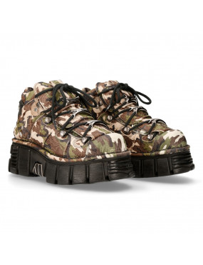 NEWROCK COMBAR CAMOUFLAGE PLATFORM SHOES WITH LACES