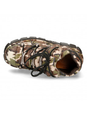 NEWROCK COMBAR CAMOUFLAGE PLATFORM SHOES WITH LACES