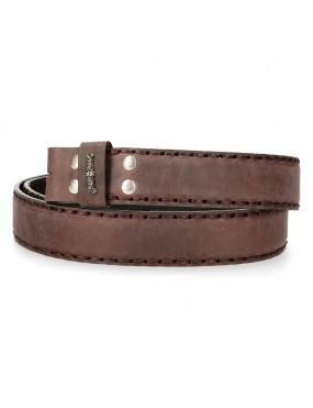 Cinturón de piel de alta calidad de color marrón