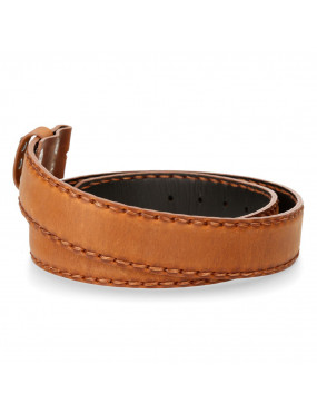 Cinturón de piel de alta calidad de color marrón claro