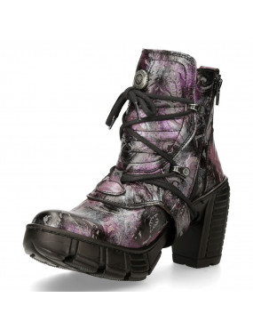 Women's vintage lilac vegan ankle boots