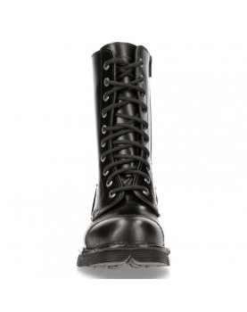 BLACK MILITARY LEATHER BOOTS