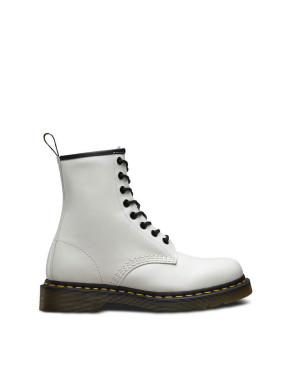 Dr Martens white lace-up boots