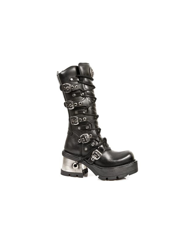 Botas Altas de Piel Original Punta Recortada Para Dama Color Negro - Los Altos Boots main image 1