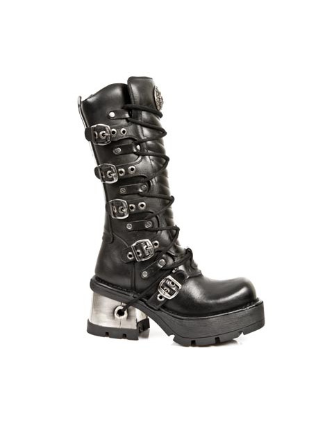 Botas Altas de Piel Original Punta Recortada Para Dama Color Negro - Los Altos Boots main image 0