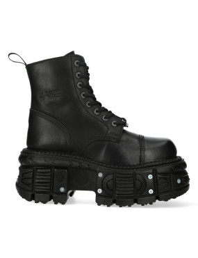 BLACK PLATFORM MILITARY BOOTS