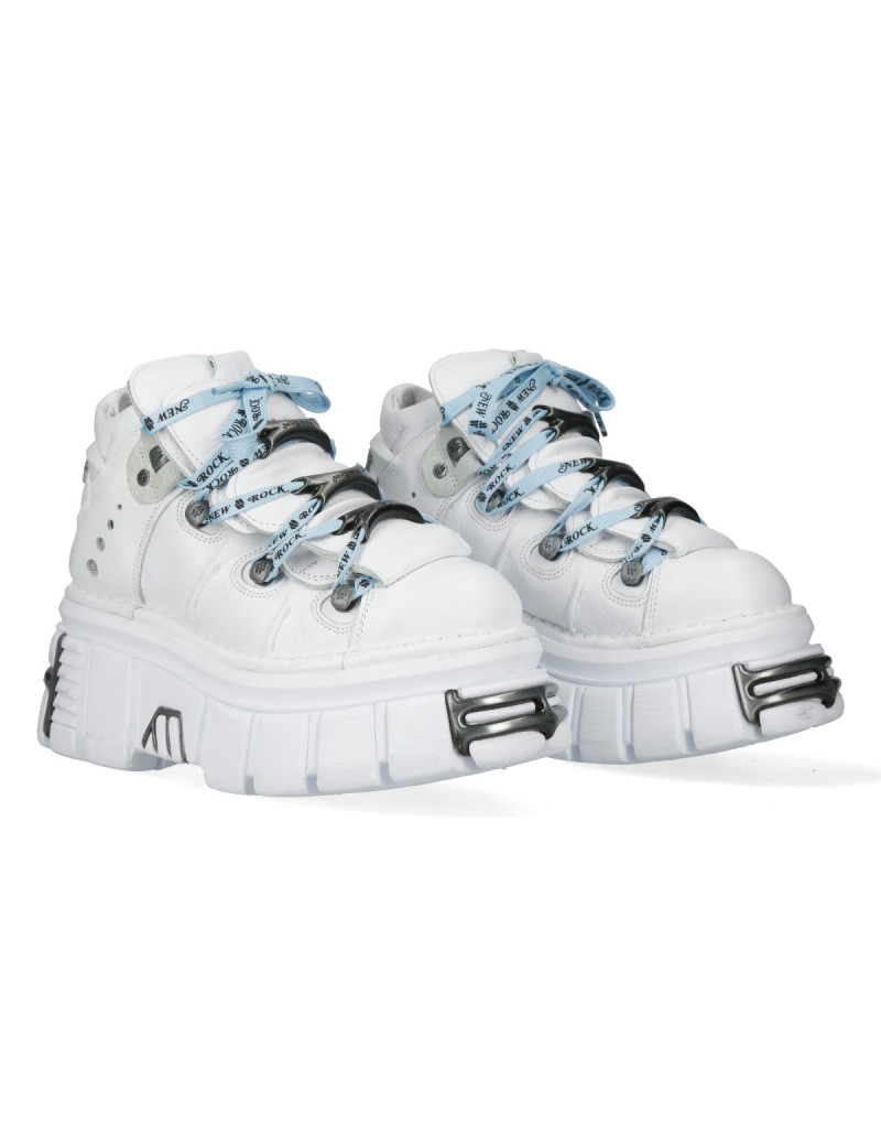 Newrock white napa Ankle boots