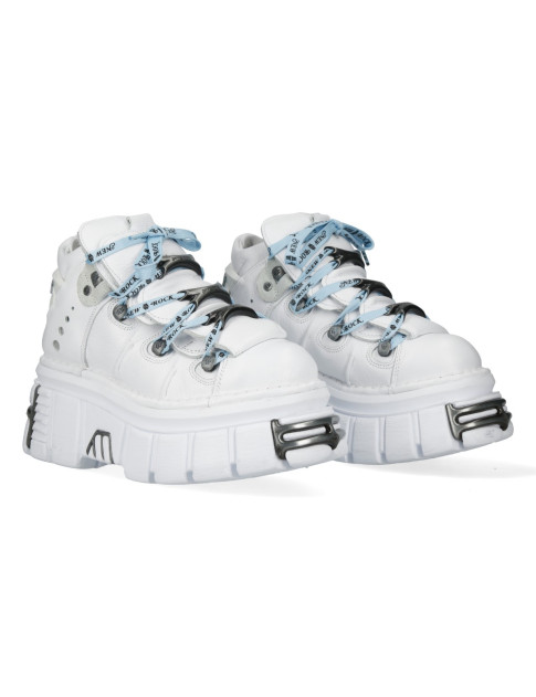 Newrock white napa Ankle boots