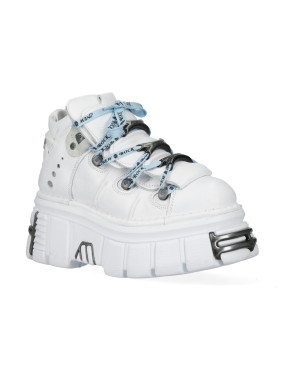Newrock white napa Ankle boots