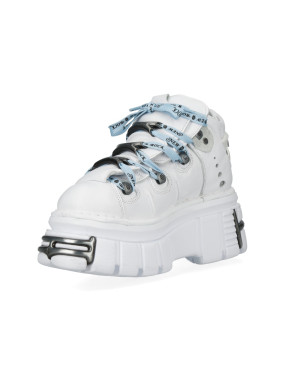 Newrock white napa Ankle boots