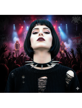 Choker with long spikes