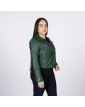 Green nappa leather rocker jacket