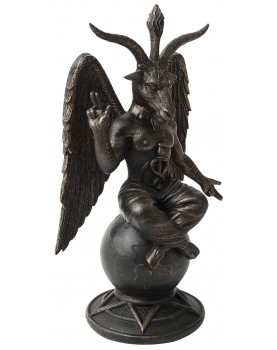 Devilish Baphomet figure with horns and goat's head